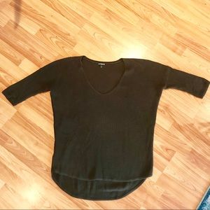 Express London V-Neck Shaker Knit Sweater